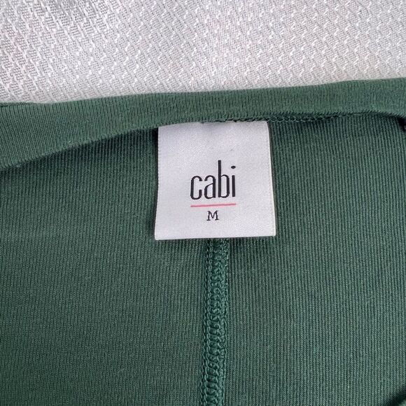 CAbi Womens Chill Long Sleeve V-Neck Knit T-shirt Top Green Size Medium - Picture 6 of 10